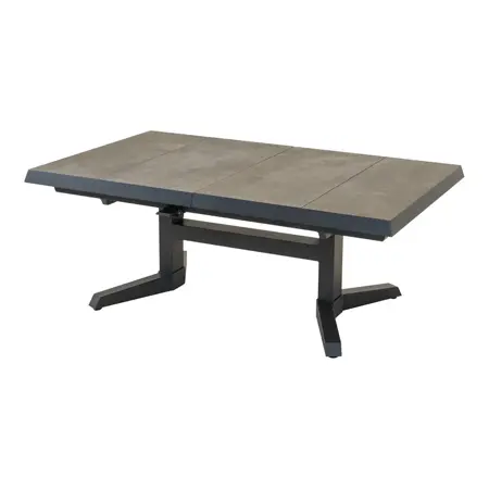 Lesli Living Uittrektafel verstelbaar Murcia Negro 143/183x88x54/74cm - afbeelding 2