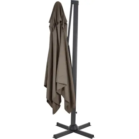 Lesli Living Zweefparasol Taurus Taupe 300x400cm ingeklapt