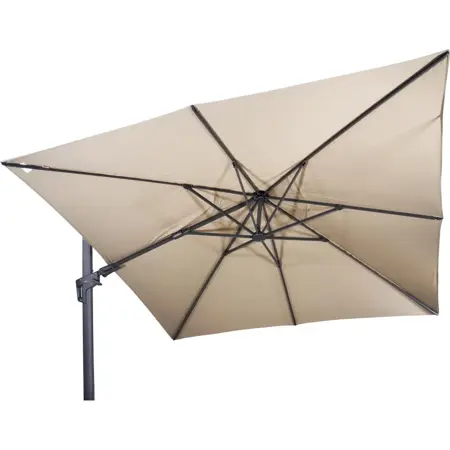 Lesli Living Zweefparasol Virgoflex Ecru 300x300cmkantelbaar