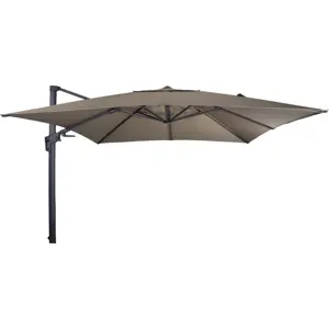 Lesli Living Zweefparasol Virgoflex Taupe 300x300cm