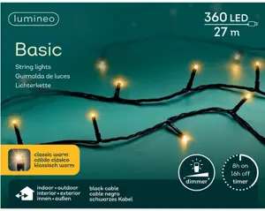 Lumineo Basic rice 27m-360LED zwart/klassiek warm - afbeelding 6