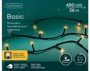 Lumineo Basic rice 36m-480LED zwart/klassiek warm - afbeelding 6