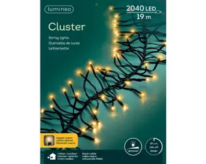 Lumineo Cluster 19m-2040LED zwart/klassiek warm - afbeelding 6