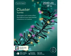 Lumineo Cluster 19m-2040LED zwart/soft multi - afbeelding 5