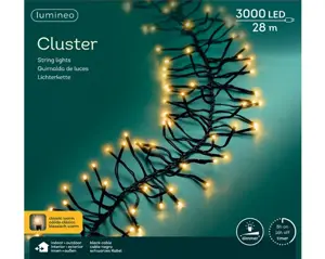 Lumineo Cluster 28m-3000LED zwart/klassiek warm - afbeelding 6