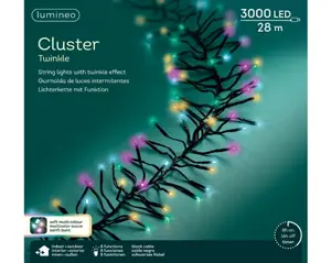 Lumineo Cluster 28m-3000LED zwart/soft multi - afbeelding 5