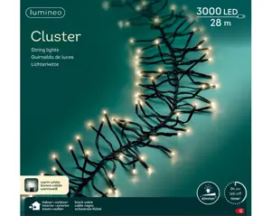 Lumineo Cluster 28m-3000LED zwart/warm wit - afbeelding 6