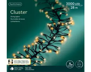 Lumineo Cluster 28m-3000LED zwart/warm wit/klassiek warm - afbeelding 6