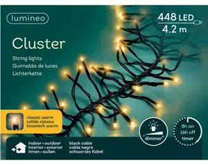 Lumineo Cluster 4.2m-448LED zwart/klassiek warm - afbeelding 6