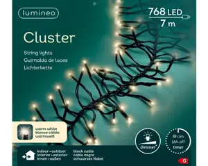 Lumineo Cluster 7m-768LED zwart/warm wit - afbeelding 6
