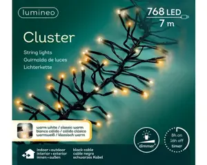 Lumineo Cluster 7m-768LED zwart/warm wit/klassiek warm - afbeelding 6