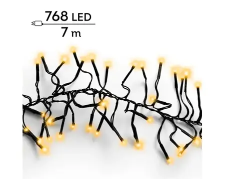 Lumineo Cluster twinkel 6m 768led klassiek warm - afbeelding 4