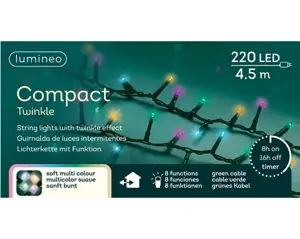 Lumineo Compact 4.5m-220LED groen/soft multi - afbeelding 6