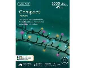 Lumineo Compact 45m-2000LED groen/soft multi - afbeelding 6
