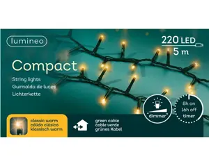 Lumineo Compact 5m-220LED groen/klassiek warm - afbeelding 5