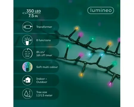 Lumineo Compact 7.5m-350LED groen/soft multi - afbeelding 2