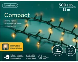 Lumineo Compact rice 11m-500LED groen/klassiek warm - afbeelding 6