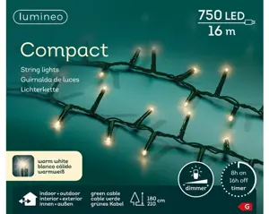 Lumineo Compact rice 16m-750LED groen/warm wit - afbeelding 6