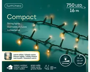 Lumineo Compact rice 16m-750LED groen/warm wit/klassiek warm - afbeelding 6