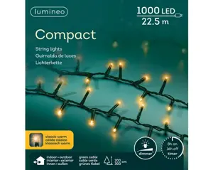 Lumineo Compact rice 22.5m-1000LED groen/klassiek warm - afbeelding 3