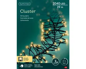 Lumineo led cluster 19m-2040l zwart/soft gold - afbeelding 6