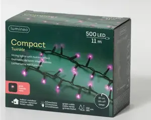 Lumineo led compact lights 11m 500led roze - afbeelding 2