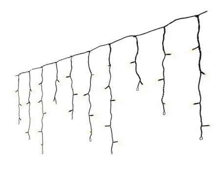 Lumineo led icicle lights 4.8cm 180led zwart/warm wit - afbeelding 3