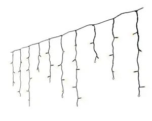 Lumineo led icicle lights 4.8cm 180led zwart/warm wit - afbeelding 3