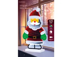 Lumineo led infinity kerstman 125LED multi - afbeelding 3