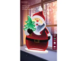 Lumineo led infinity kerstman met kerstboom 215LED multi - afbeelding 3