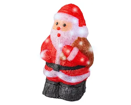 Lumineo led kerstman 30LED rood/koel wit - afbeelding 3