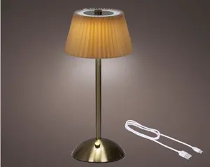 Lumineo led oplaadbare lamp 30.5cm oranje/goud - afbeelding 3