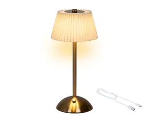 Lumineo led oplaadbare taflelamp 30.5cm creme/goud - afbeelding 2