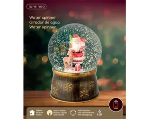 Lumineo led schudbol kerstman warm wit - afbeelding 4