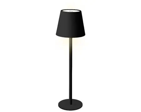 Lumineo led tafellamp 27cm zwart/warm wit - afbeelding 1