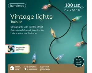 Lumineo led vintagelights 18m-180LED groen/multi - afbeelding 3
