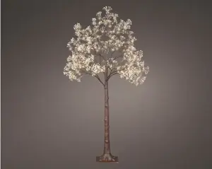 Lumineo ledboom bloem buit 150cm 144led warm wit - afbeelding 3