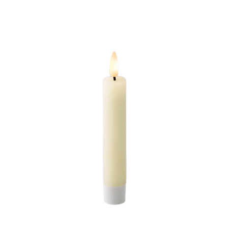 Lumineo leddinerkaars d2h14cm 2st creme - afbeelding 1
