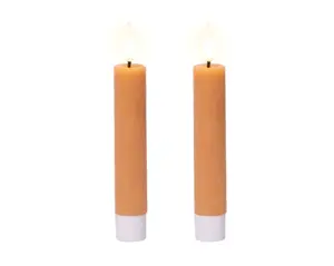 Lumineo leddinerkaars d2h14cm 2st oranje - afbeelding 2