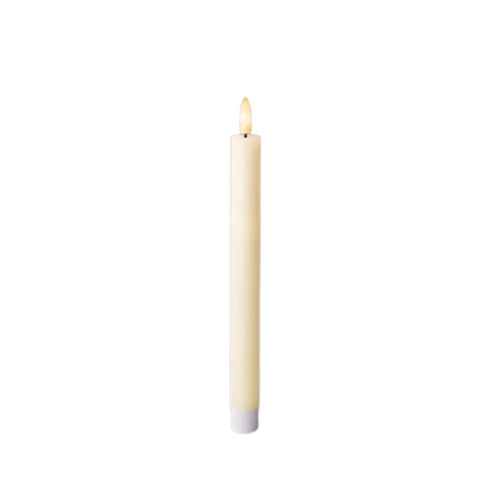 Lumineo leddinerkaars d2h24cm 2st creme - afbeelding 1