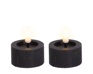 Lumineo ledtheelicht d4h5cm 2st grijs - afbeelding 2