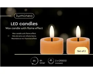 Lumineo ledtheelicht d4h5cm 2st oranje - afbeelding 3
