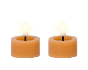 Lumineo ledtheelicht d4h5cm 2st oranje - afbeelding 2