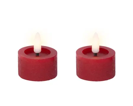 Lumineo ledtheelicht d4h5cm 2st rood - afbeelding 2