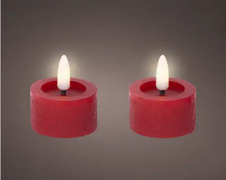 Lumineo ledtheelicht d4h5cm 2st rood - afbeelding 3