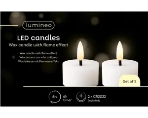 Lumineo ledtheelicht d4h5cm 2st wit - afbeelding 2