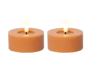 Lumineo ledtheelicht d7h6cm 2st oranje - afbeelding 2