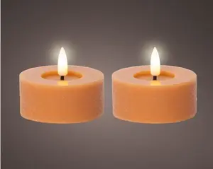 Lumineo ledtheelicht d7h6cm 2st oranje - afbeelding 3