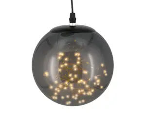 Lumineo micro led bal d18cm-80l zwart/warm wit - afbeelding 2