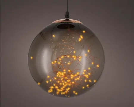 Lumineo micro led bal d25cm-110l grijs/klassiek warm - afbeelding 3